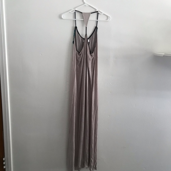 Maxidresss razor back summer es S festival taupe and green aplícate - Picture 2 of 5